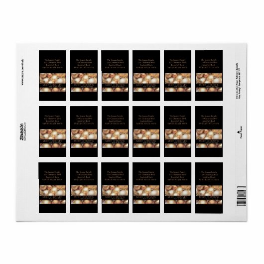 Van onze nieuwe gouden ornamenten voor thuisgebrui etiket (Full Sheet)