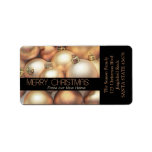 Van onze nieuwe Home Golden ornamenten Etiket<br><div class="desc">After all the work and stress, tell them you have a new address! There is no better ( and easier!) way to spread the news than adding this label to your Christmas post. There are many different designs available, so pick the design and wording you like. There are also matching...</div>