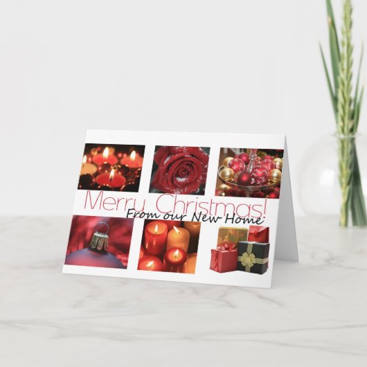 Van onze nieuwe thuiskerst feestdagen kaart (Voorkant)