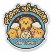 Van onze oven naar uw hart sticker (Voorkant)