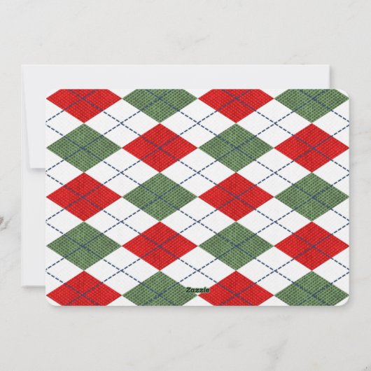 Van onze stam tot uw rode en groene foto feestdagenkaart (Achterkant)