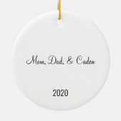 Van onze tijd samen 2021 gepersonaliseerd keramisch ornament (Achterkant)