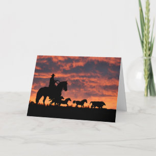 Van over de Kaart van de Verjaardag van de Cowboy