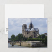 Van over de Seine Notre Dame de Paris Briefkaart (Voorkant / Achterkant)