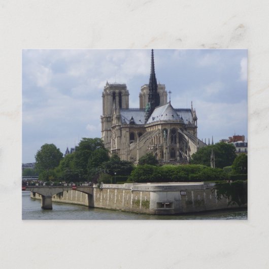 Van over de Seine Notre Dame de Paris Briefkaart (Voorkant)