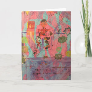 Van "overslaande Stenen" de waterverf door Jackson Feestdagen Kaart