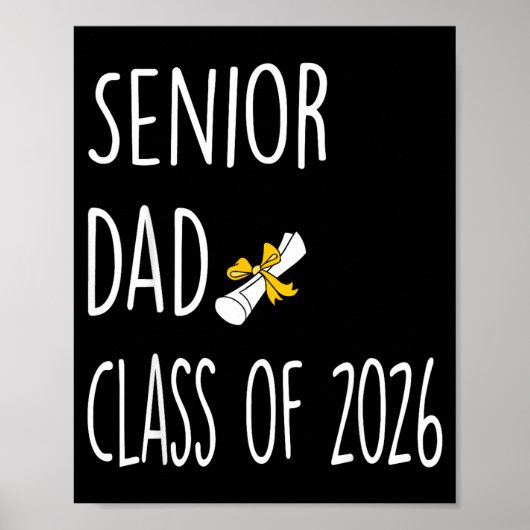 Van papa senior trotse papa klas poster (Voorkant)