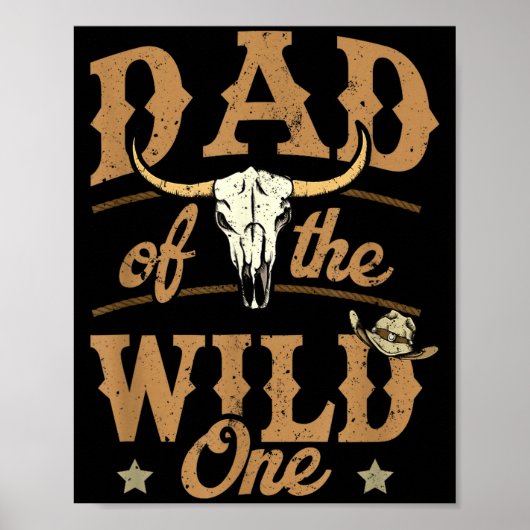 Van Papa Wilde Cowboy Western Rodeo Poster (Voorkant)