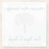 Van papier naar mensen Logo, wit Glazen Onderzetter (Achterkant)