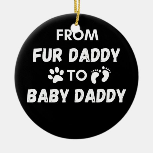 Van pappa naar Baby pappa Keramisch Ornament (Voorkant)