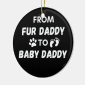 Van pappa naar Baby pappa Keramisch Ornament (Links)