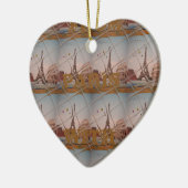 Van Parijs met Love Blue sky kleuren Keramisch Ornament (Links)