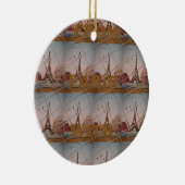 Van Parijs met Love Blue sky kleuren Keramisch Ornament (Rechts)