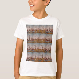 Van Parijs met Love Blue sky kleuren T-shirt