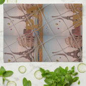 Van Parijs met Love Blue sky kleuren Theedoek (Gevouwen)