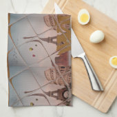 Van Parijs met Love Blue sky kleuren Theedoek (Quarter Fold)