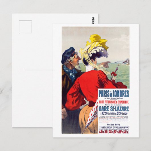 Van Parijs naar Londen Briefkaart (Voorkant / Achterkant)