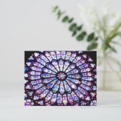 Van Parijs voorzien glas Notre Dame - het Venster  Briefkaart (Staand voorkant)
