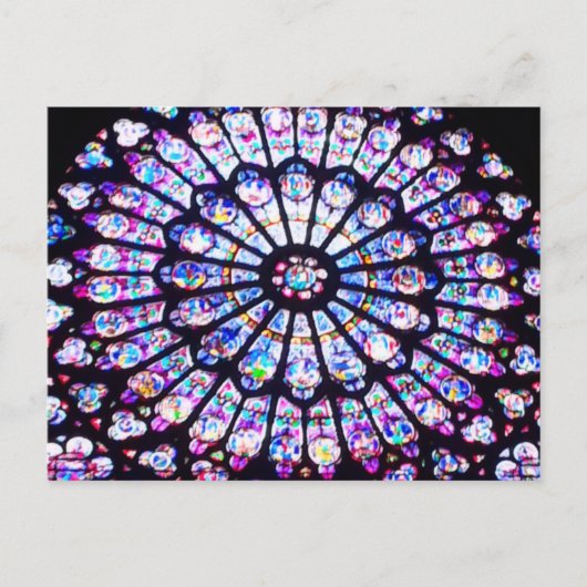 Van Parijs voorzien glas Notre Dame - het Venster  Briefkaart (Voorkant)