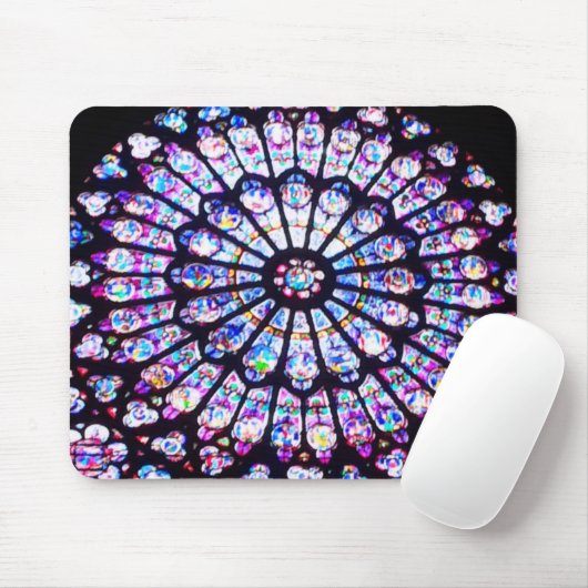 Van Parijs voorzien glas Notre Dame - het Venster Muismat (Met muis)