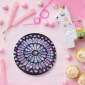 Van Parijs voorzien glas Notre Dame - het Venster  Papieren Bordje (Feest)