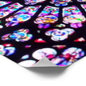 Van Parijs voorzien glas Notre Dame - het Venster  Poster (Hoek)