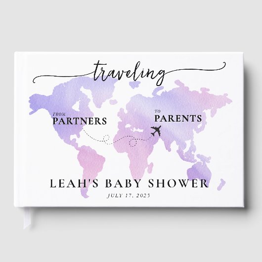 Van partners naar ouders Roze Kaart Gastenboek (Voorkant)