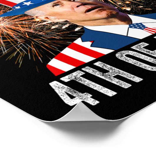 Van Pasen Grappig Gelukkig 4e van Juli Anti Joe Bi Poster (Hoek)