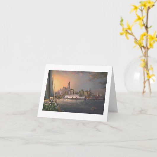 Van Paul McGehee de "Oud Baltimore bij Schemering" Kaart (Gele Bloem)