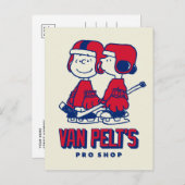Van Pelt's Hockey Club Pro Shop Pattern Briefkaart (Voorkant / Achterkant)