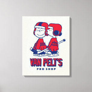 Van Pelt's Hockey Club Pro Shop Pattern Canvas Afdruk