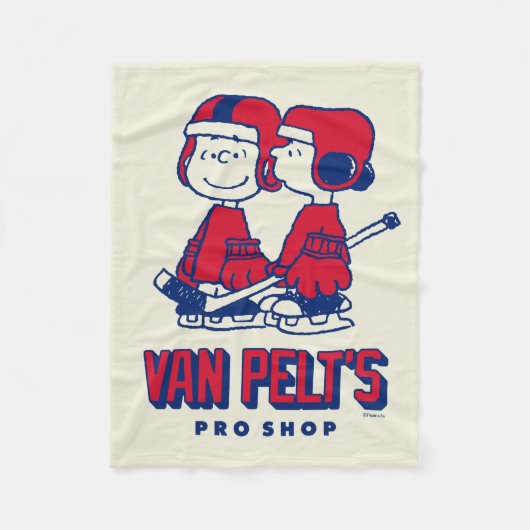 Van Pelt's Hockey Club Pro Shop Pattern Fleece Deken (Voorkant)