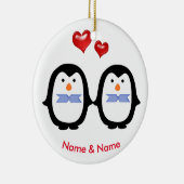 Van Penguin twee mannetjes Keramisch Ornament (Rechts)