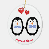 Van Penguin twee mannetjes Keramisch Ornament (Links)