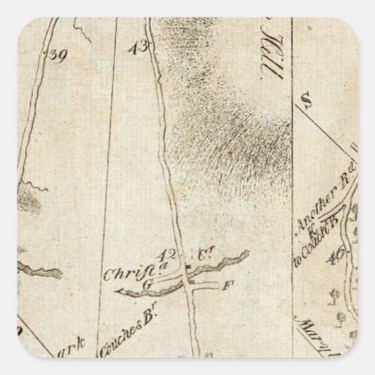 Van Philadelphia naar Annapolis Maryland 54 Vierkante Sticker (Voorkant)