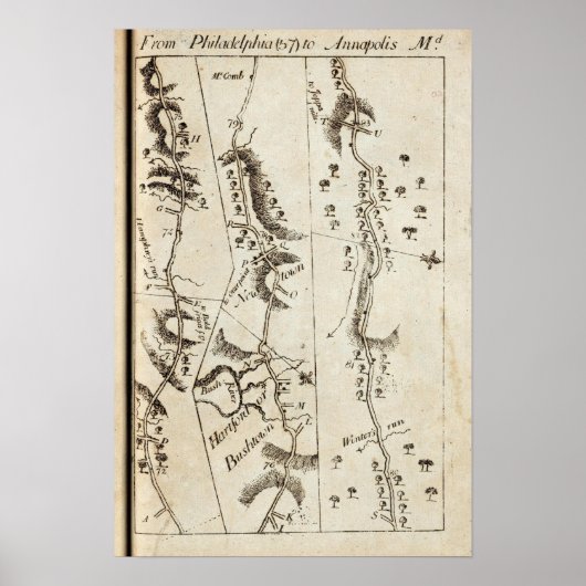 Van Philadelphia naar Annapolis Md 57 Poster (Voorkant)