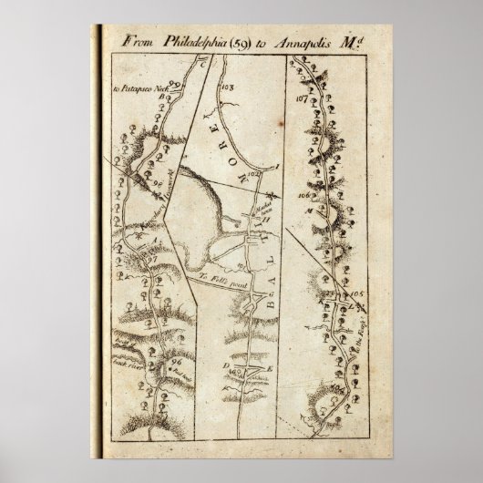 Van Philadelphia naar Annapolis Md 59 Poster (Voorkant)