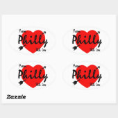 Van Philly met liefde Ovale Sticker (Vel)