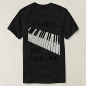 van pianotoetsenbord met gezegde t-shirt (Design voorkant)