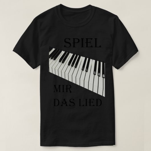 van pianotoetsenbord met gezegde t-shirt (Design voorkant)