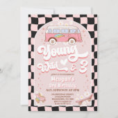 Van Pink Young Wild en drie 3e verjaardag Kaart (Voorkant)