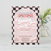 Van Pink Young Wild en drie 3e verjaardag Kaart (Staand voorkant)