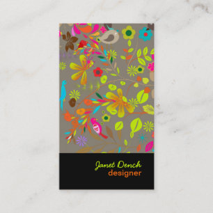 Van PixDezines Retro kleur als achtergrond Visitekaartje