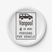 Van-poolteken Papieren Bordje (Voorkant)