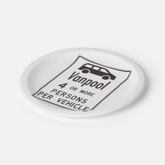 Van-poolteken Papieren Bordje (Gekanteld)