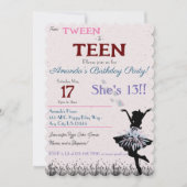 Van prepuber naar tiener uitnodiging (Voorkant)