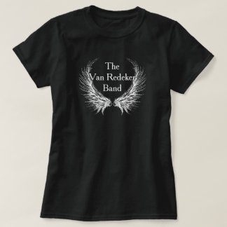 Van Redeker Band T Shirt voor vrouwen, witte lette