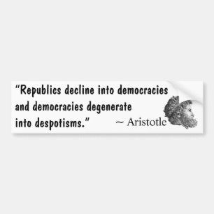 Van Republiek tot Despotisme Bumpersticker