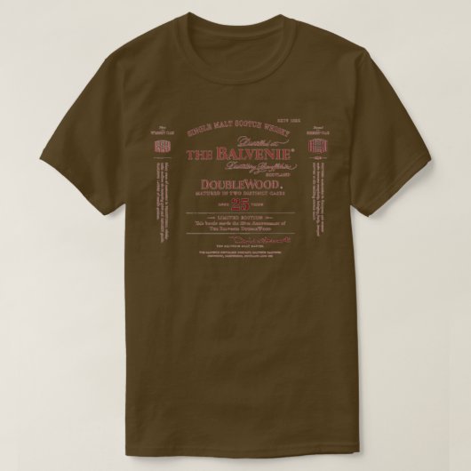 van Retro The BalvenieScotch Malt Finest 25 jaar T-shirt (Design voorkant)
