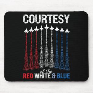 Van Rood Wit Blauwe Usa Vlag Gevechtsvliegtuigen 4 Muismat